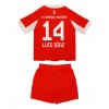 Dětský fotbalový dres Bayern Munich Luis Diaz #14 2025-26 Domácí Krátký Rukáv (+ trenýrky)